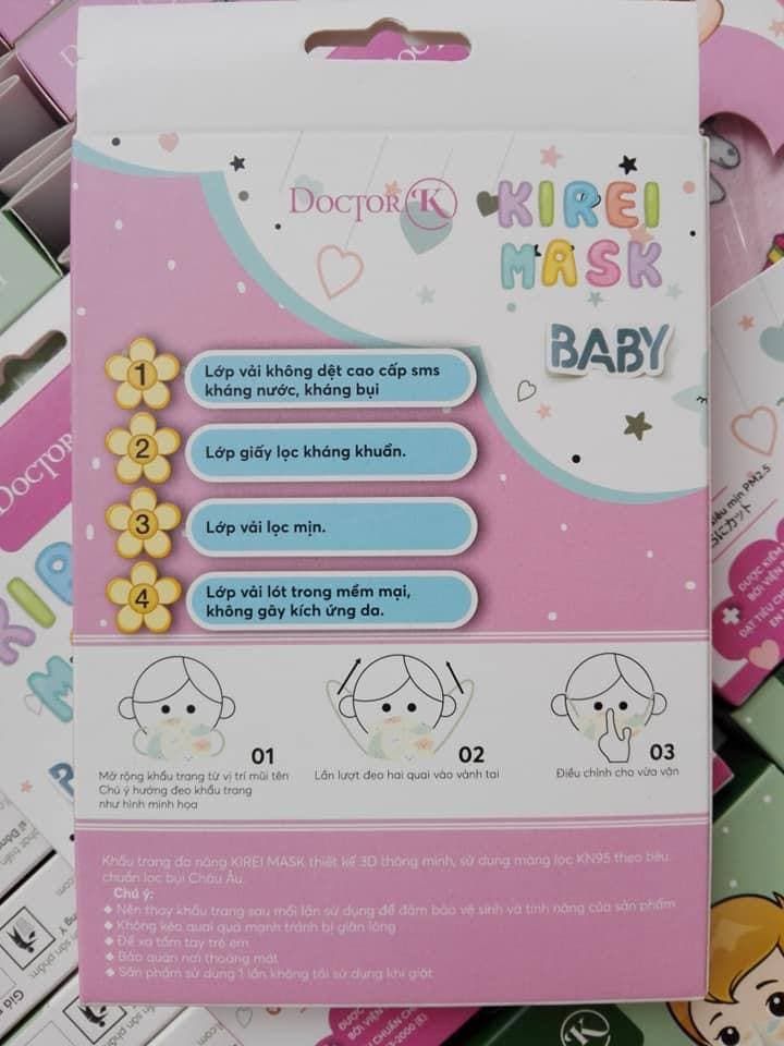 1-7 Tuổi Khẩu Trang 4 Lớp Hộp Cho Bé 7 Cái DocTor K Bé Gái Hộp Hồng ( Hộp 7 cái màu khác nhau )
