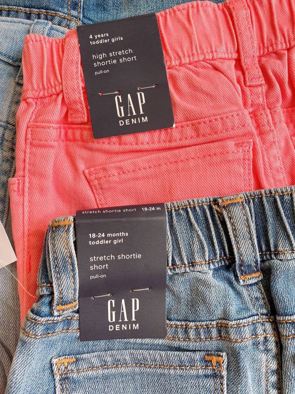  [13-14kg] Quần Short Jean Bé Gái GP - Xanh Hoa Cầu Vồng 