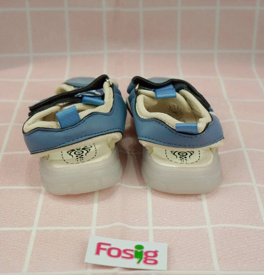  [12cm] Giày Sandal Cho Bé Trai - Xanh Xám Yicheng Kids 