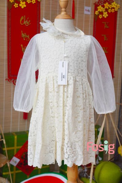  [20-25kg] Đầm Công Chúa Cho Bé - Kem 1903 