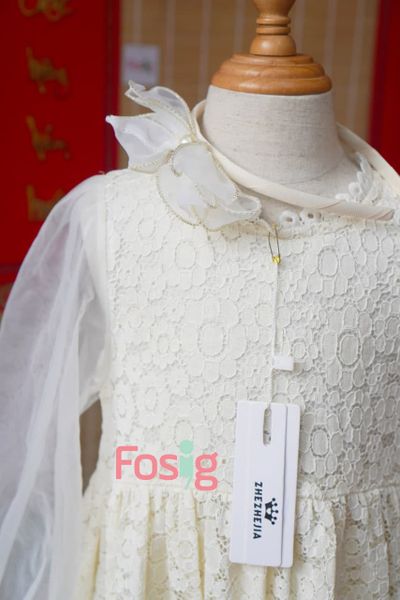  [20-25kg] Đầm Công Chúa Cho Bé - Kem 1903 