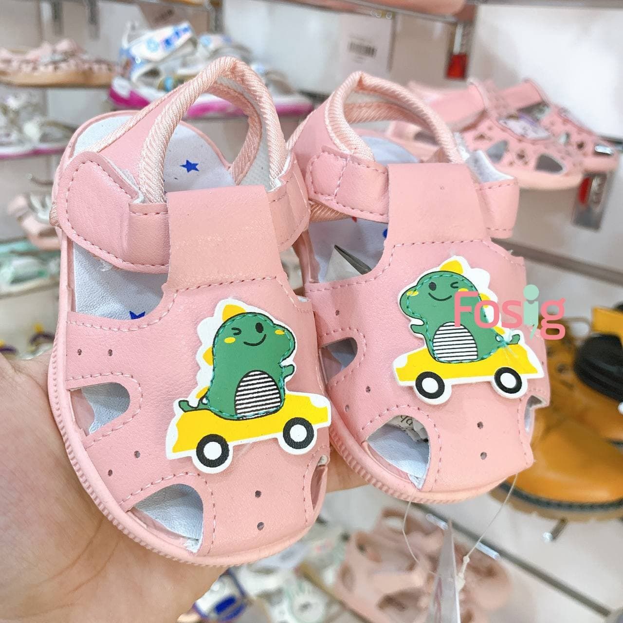  [11-12cm] Giày Sandal Có Kèn Cho Bé Gái - Hồng KL 