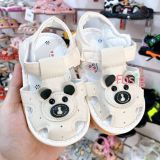  [10.5cm>] Giày Sandal Có Kèn Cho Bé Gái - Kem Gấu 