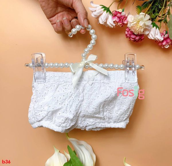  [0-3m] Quần Bí Baby B'gosh [Girl] - Trắng Họa Tiết 