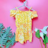  [6-8kg; 14-16kg] Jumpsuit Bé Gái PL - Vàng Nhạt Hoa 