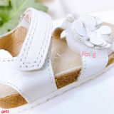  [10,5-11,5cm ; 14.5cm ; 18,5cm] Giày Sandal Bé Gái Nxt - Trắng Hoa NXT 