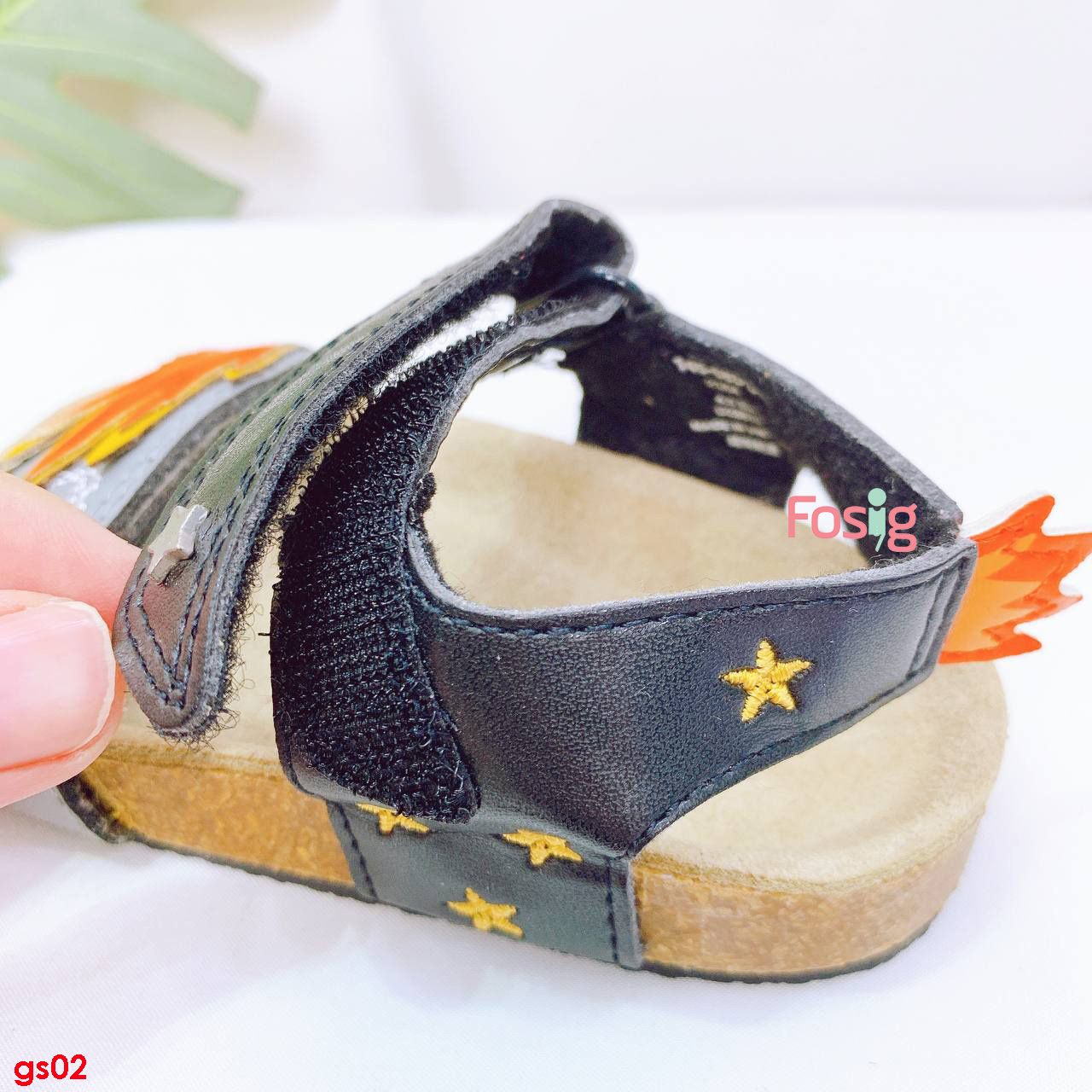  [12,5-13cm ; 16cm ; 17,5-19,5cm] Giày Sandal Bé Trai NXT - Đen Xám Tên lửa 