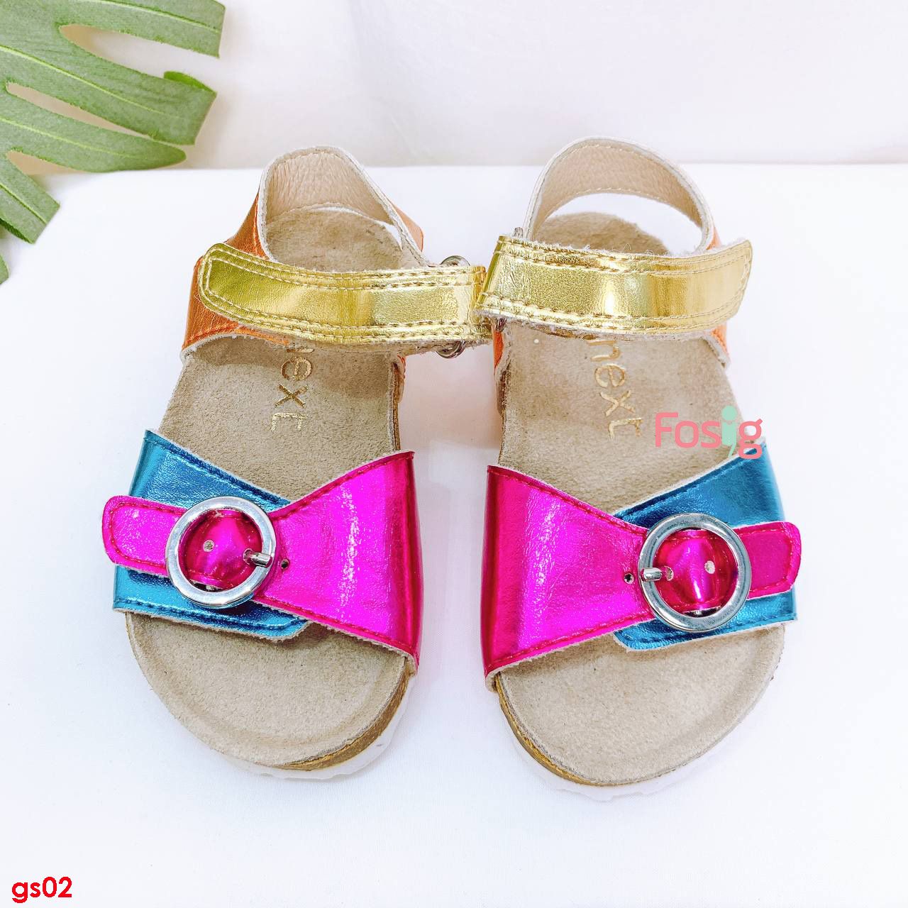  [11,5-13.5cm ; 15.5cm ; 20,5cm] Giày Sandal Bé Gái Nxt - Tím Xanh Vàng 