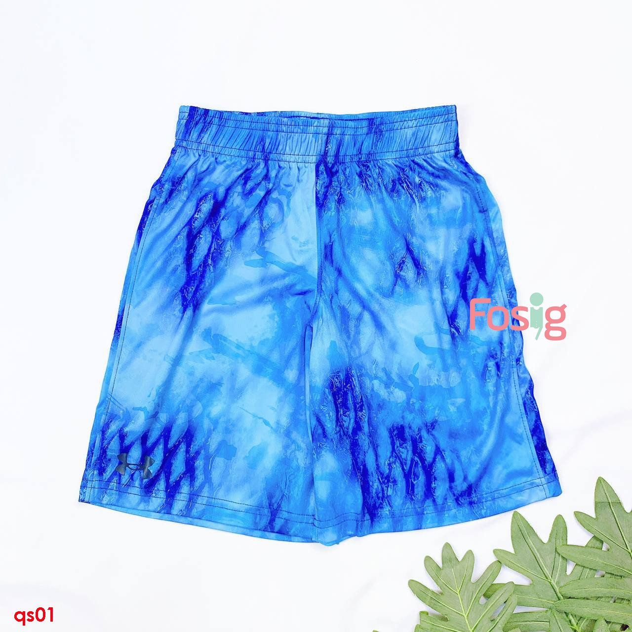  [23-25kg] Quần Short Thun Sport Bé Trai Under - Xanh Dương Loang 