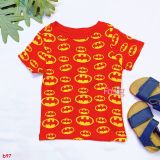  [9-15kg] Áo Thun Tay Ngắn Bé Trai Zra - Đỏ Batman 