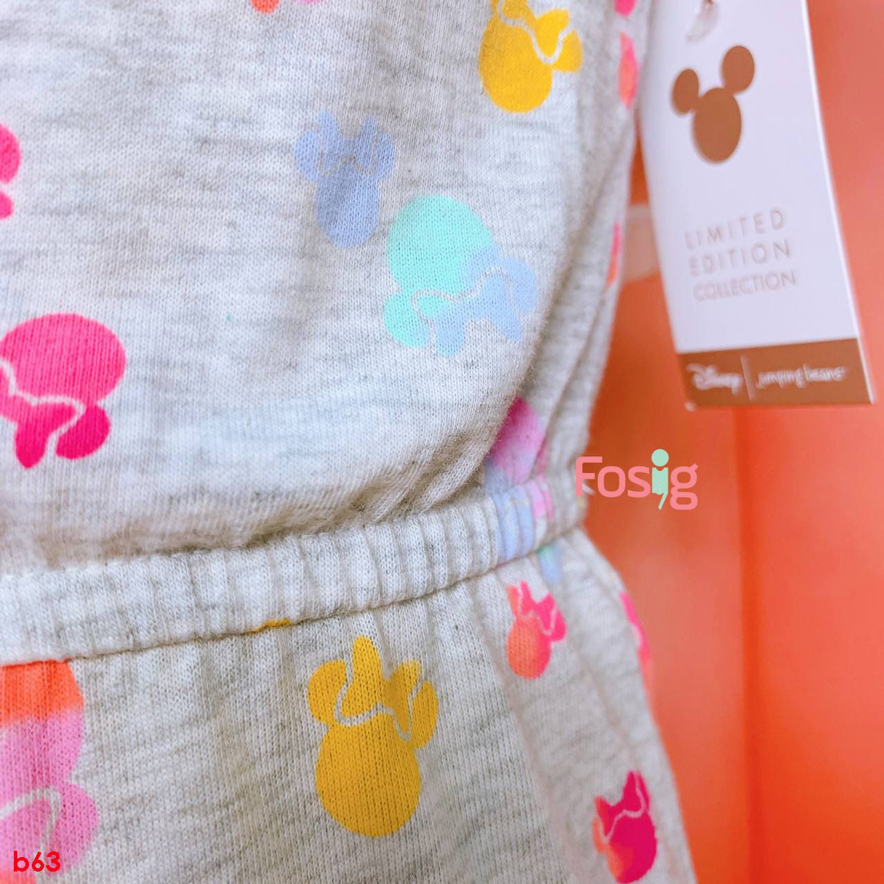  [16-35kg] Jumpsuit Cánh Tiên Bé gái JB - Xám Mickey Màu 