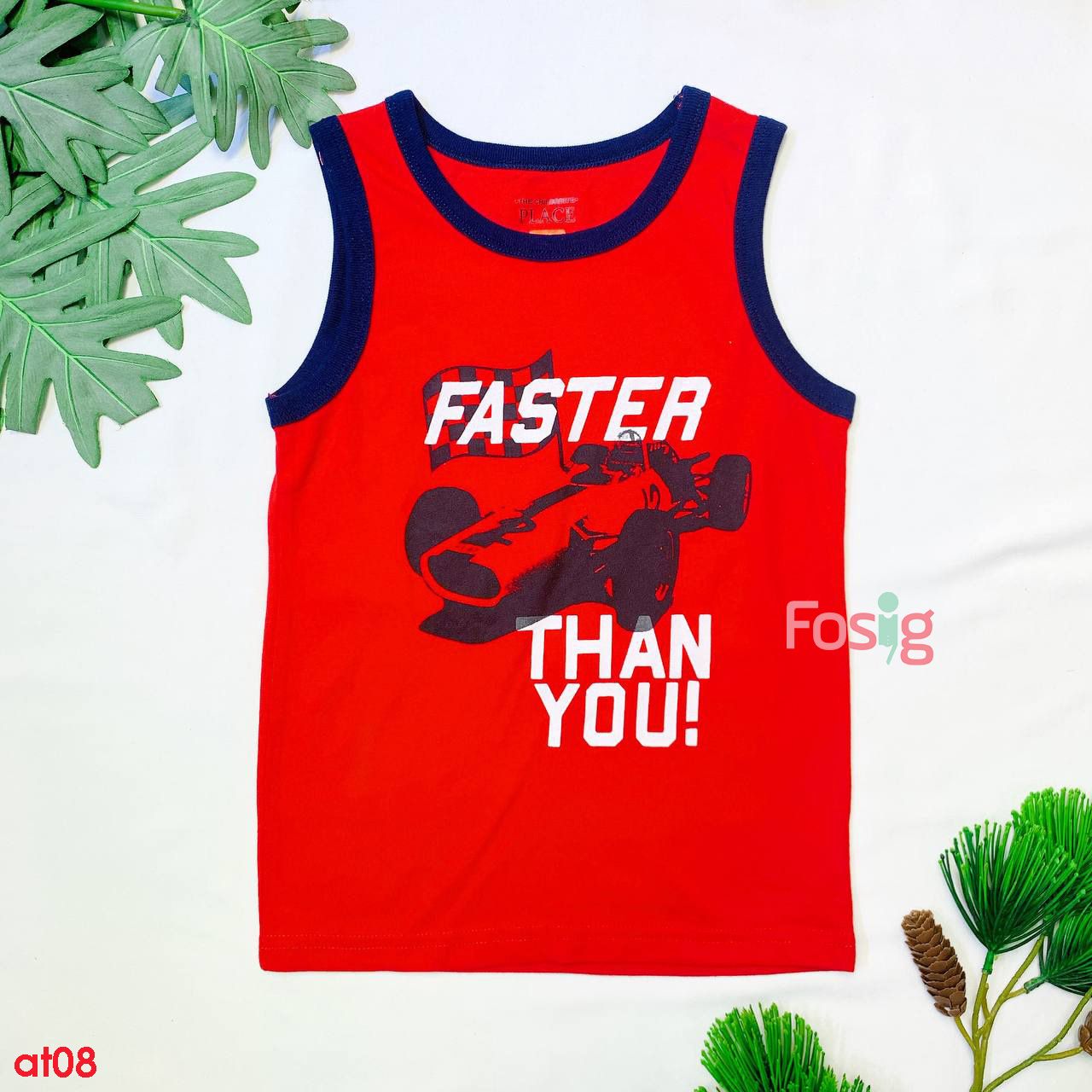  [12-13kg; 15-17kg] Áo Thun 3 Lỗ Bé Trai PL - Đỏ Faster Than You 