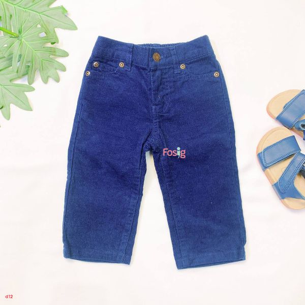  [7-8kg ; 21-24kg ; 35-37kg] Quần Dài Nhung Bé Trai JJ - Navy Sọc Nhung 