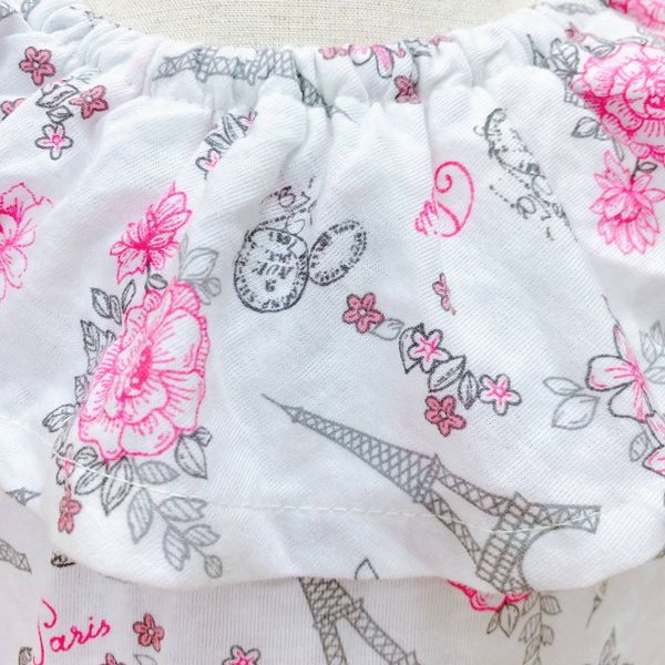  [11-17kg] Đầm Cotton Trễ Vai Bé Gái GB - Trắng Tháp 