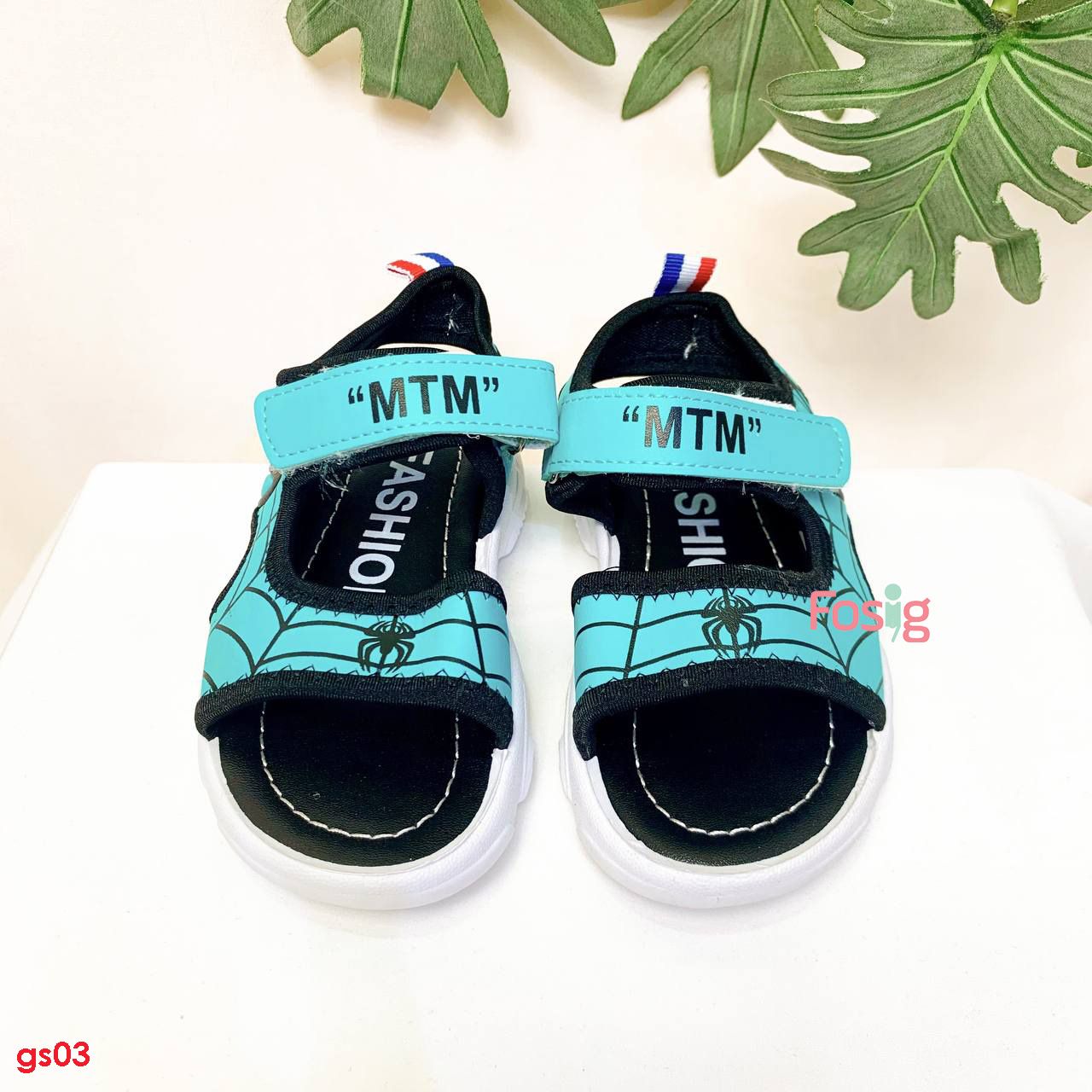  [16-17.5cm] Giày Sandal Cho Bé Trai - Xanh Ngọc Nhện 