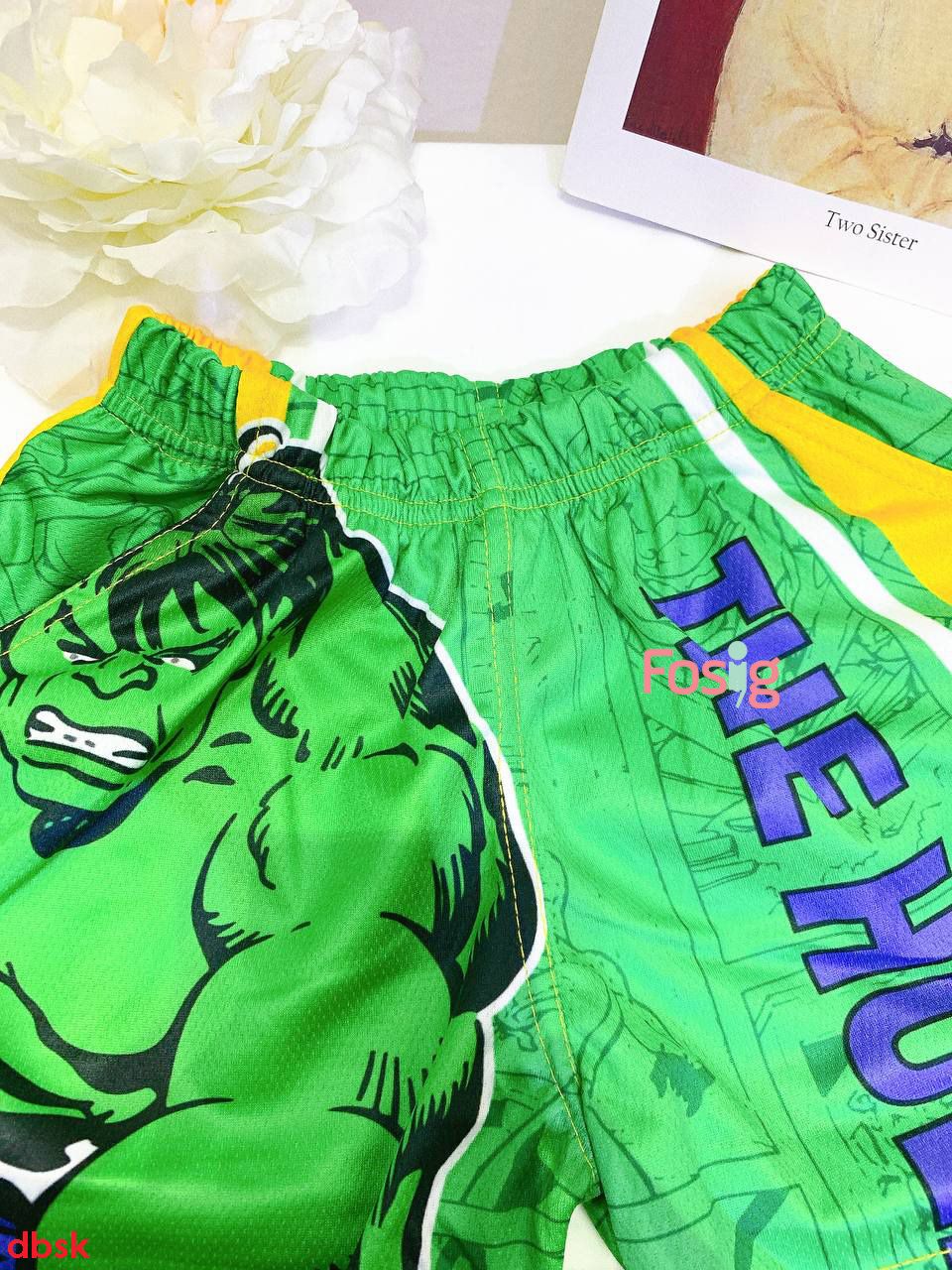  [16-19kg, 25-26kg] Set Đồ Bộ Ngắn 3 Lỗ Bé Trai SK - Hulk 