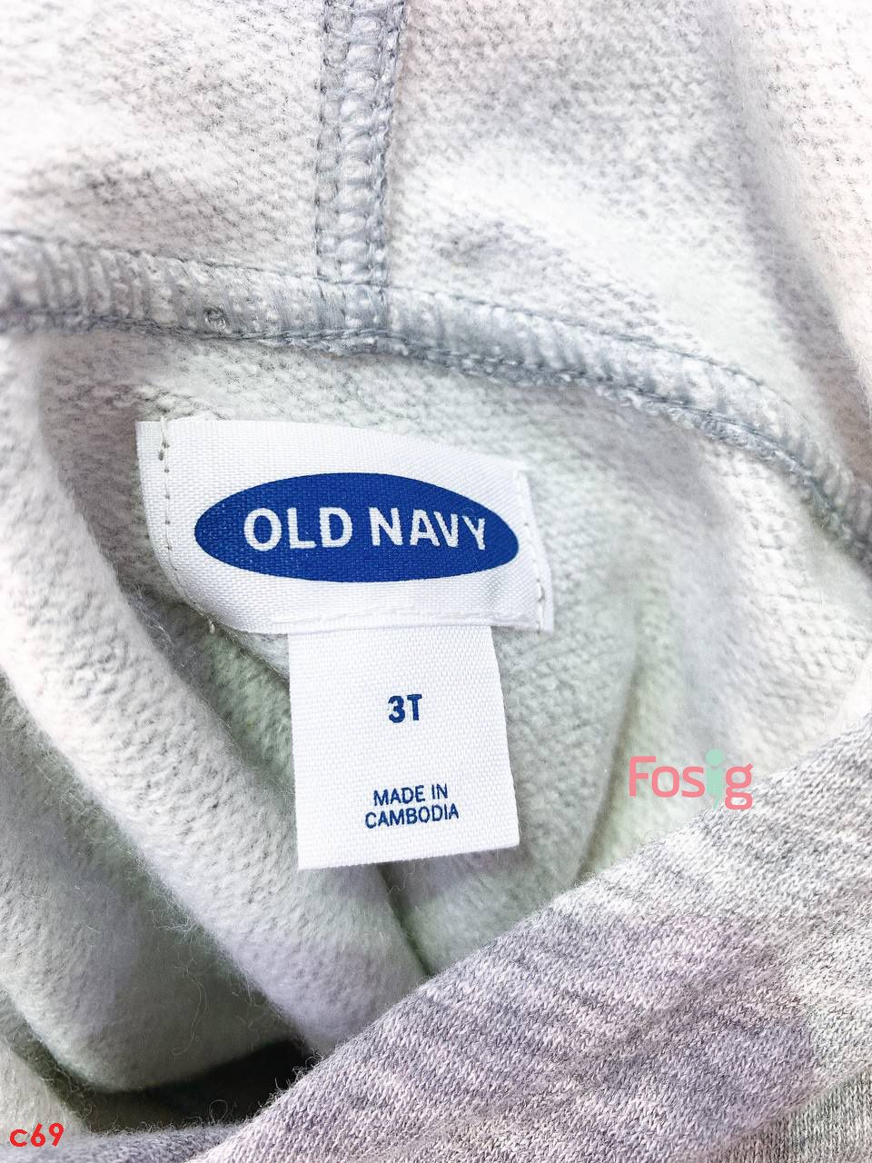  [13-18kg] Áo Hoodie Da Cá ON Cho Bé  - Xám Old Navy [Unisex] 