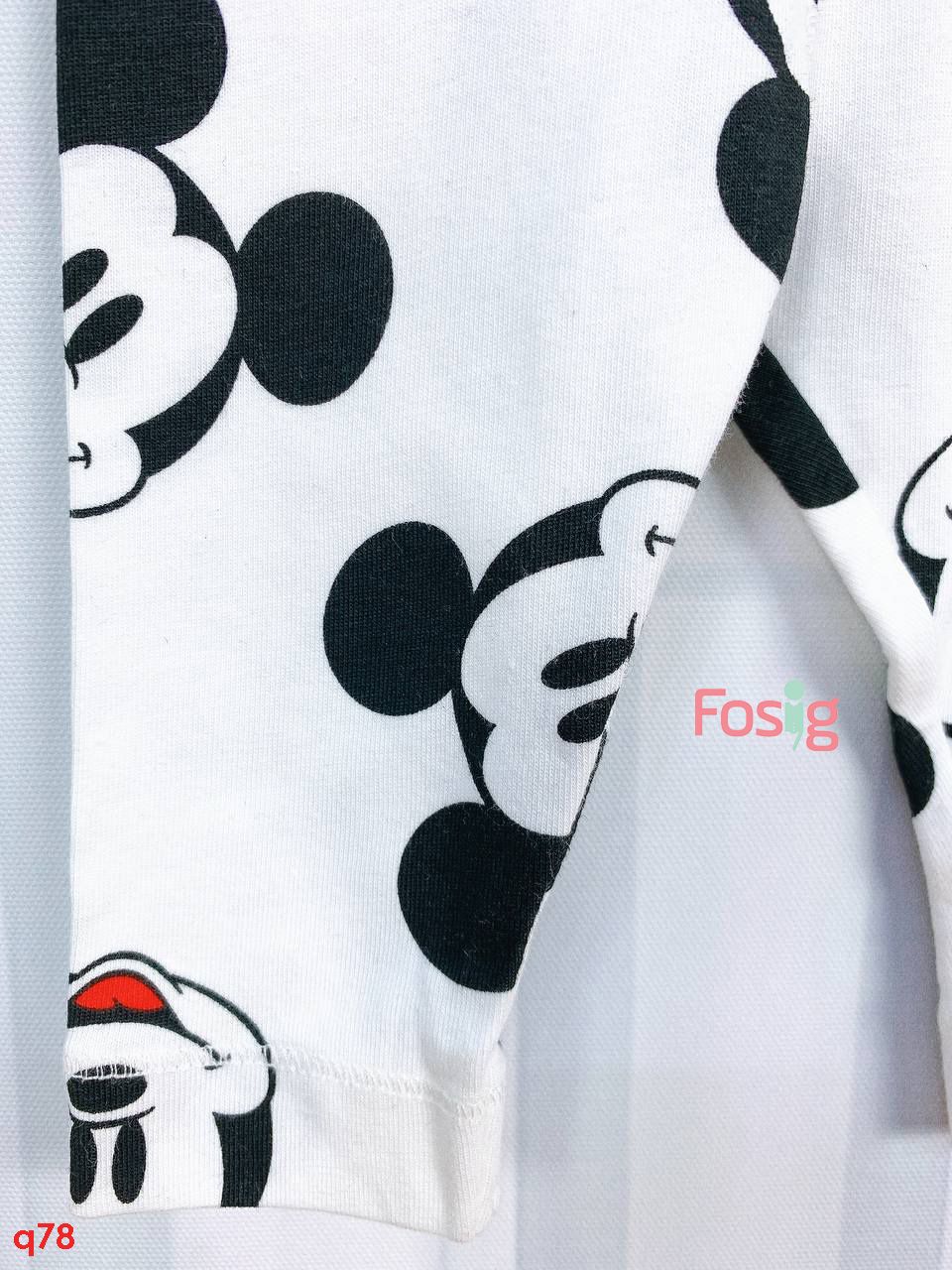  [5-6kg] Quần Thun HM Unisex- Trắng Mickey 