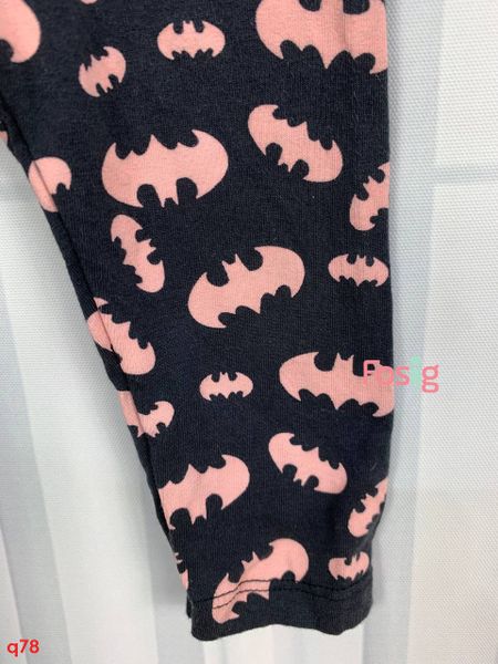  [4m-2T] Quần Thun Legging Bé Gái HM - Đen Batman 