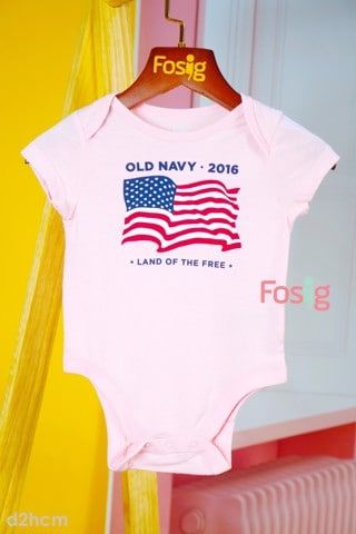  [6-12M ; 18-24M] Bodysuit Tay Ngắn Bé Gái ON - Hồng 2016 