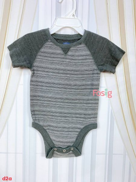  [6-12M] Bodysuit Tay Ngắn Bé Trai ON - Xám Đen Trắng 