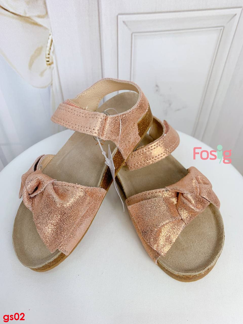  [10,5-12.5cm ; 14,5-18.5cm ; 20-22cm] Giày Sandal Bé Gái NXT - Hồng Nhạt KT 