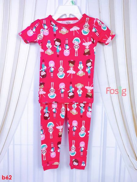  [6-8kg] Set Đồ Bộ Dài Bé Gái Cter - Hồng Bé Gái [TN] 