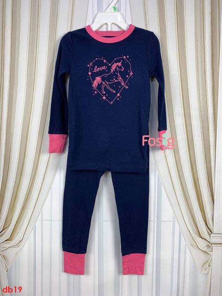  [48-55kg] Set Đồ Bộ Dài Bé Gái GP2 - Navy Love Ngựa 