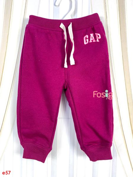  [16-17kg] Quần Nỉ Jogger Bé Gái GP - Tím Đậm GP 