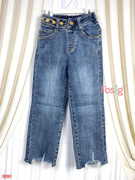  [27-32kg] Quần Jean Dài Bé Gái - Xanh 5231 