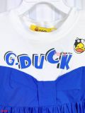 [16-26kg] Đầm Tay Ngắn Cho Bé Gái - Trắng Xanh G.duck 