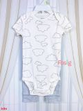  [9m-12m] Set Bodysuit Và Quần Bé Trai Cter - Trắng Mây 