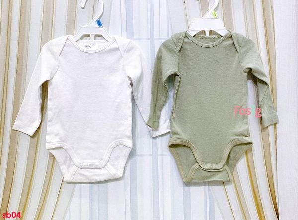  [0-6m, 8-15kg] Set 2 Bodysuit Tay Dài Bé Trai HM - Combo ngẫu nhiên 