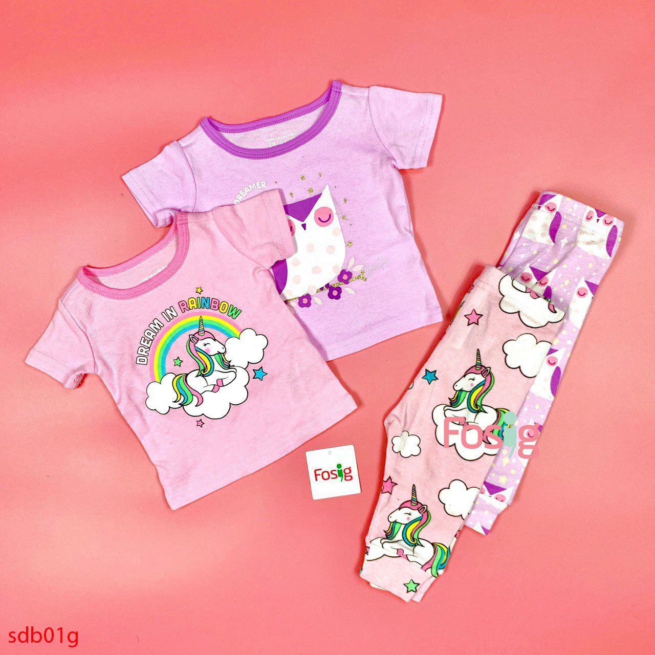  [0-12m; 4-5t ; 8t-16t] Set 2 Đồ Bộ Dài Bé Gái PL - Combo ngẫu nhiên 