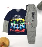  [22-50kg] Set Đồ Bộ Dài Bé Trai HM - Navy New York 