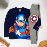  [37-53kg] Set Đồ Bộ Dài Bé Trai Avengers - Navy Captain 