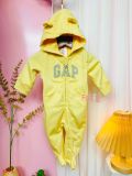  [0-3m] Sleepsuit Da Cá Có Vớ Khóa Kéo Bé Trai GP - Vàng GP 