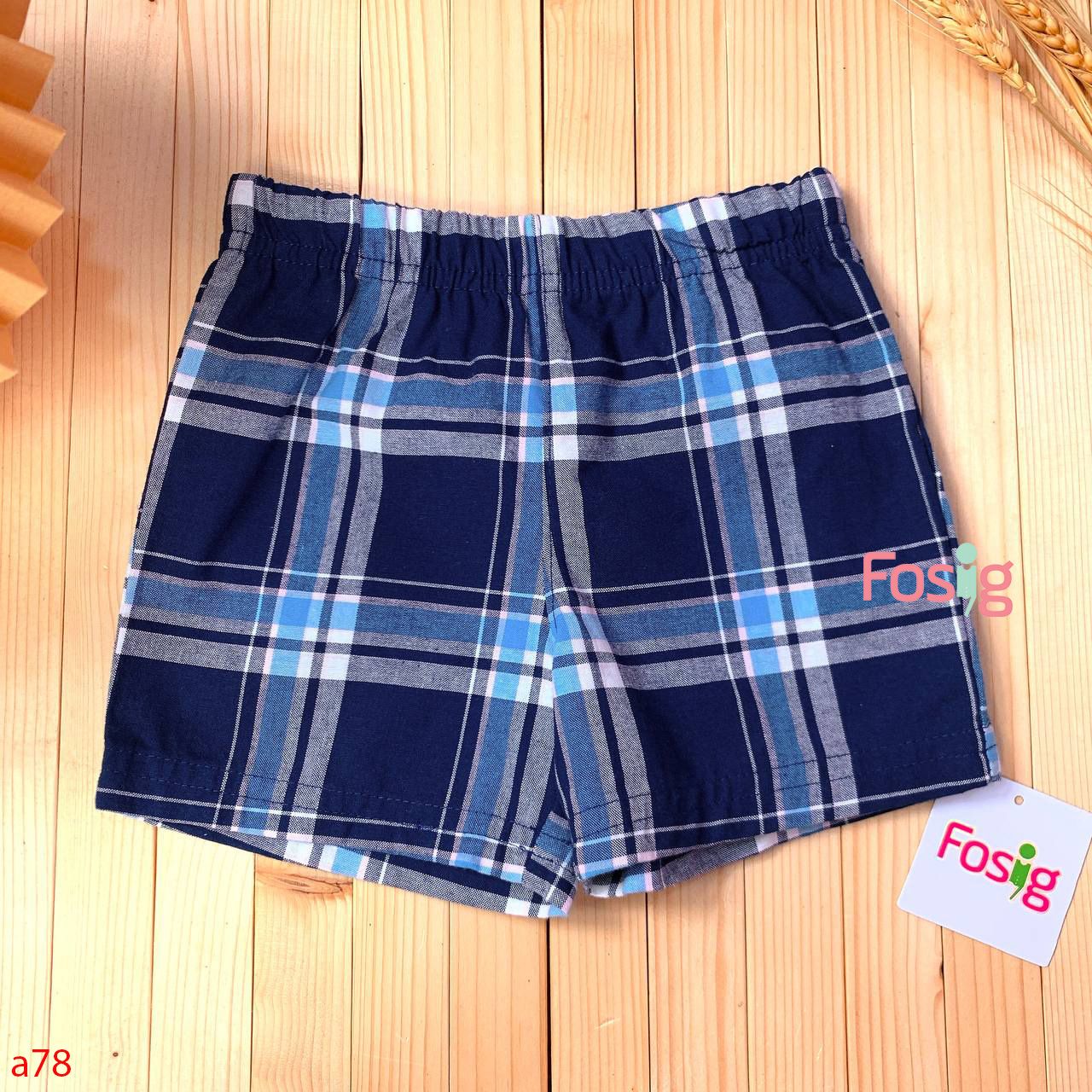  [6m-9m] Quần Short Bé Trai Cter - Caro Navy 