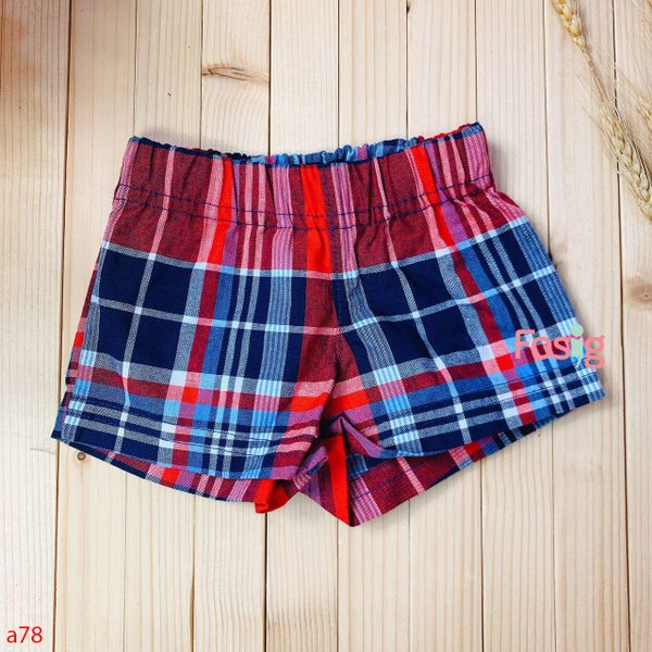  [0-6m] Quần Short Bé Trai Cter - Caro Đỏ Navy 