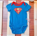  [0-4m] Set 2 Món Bodysuit Kèm Yếm Cổ HM - Xanh Super 