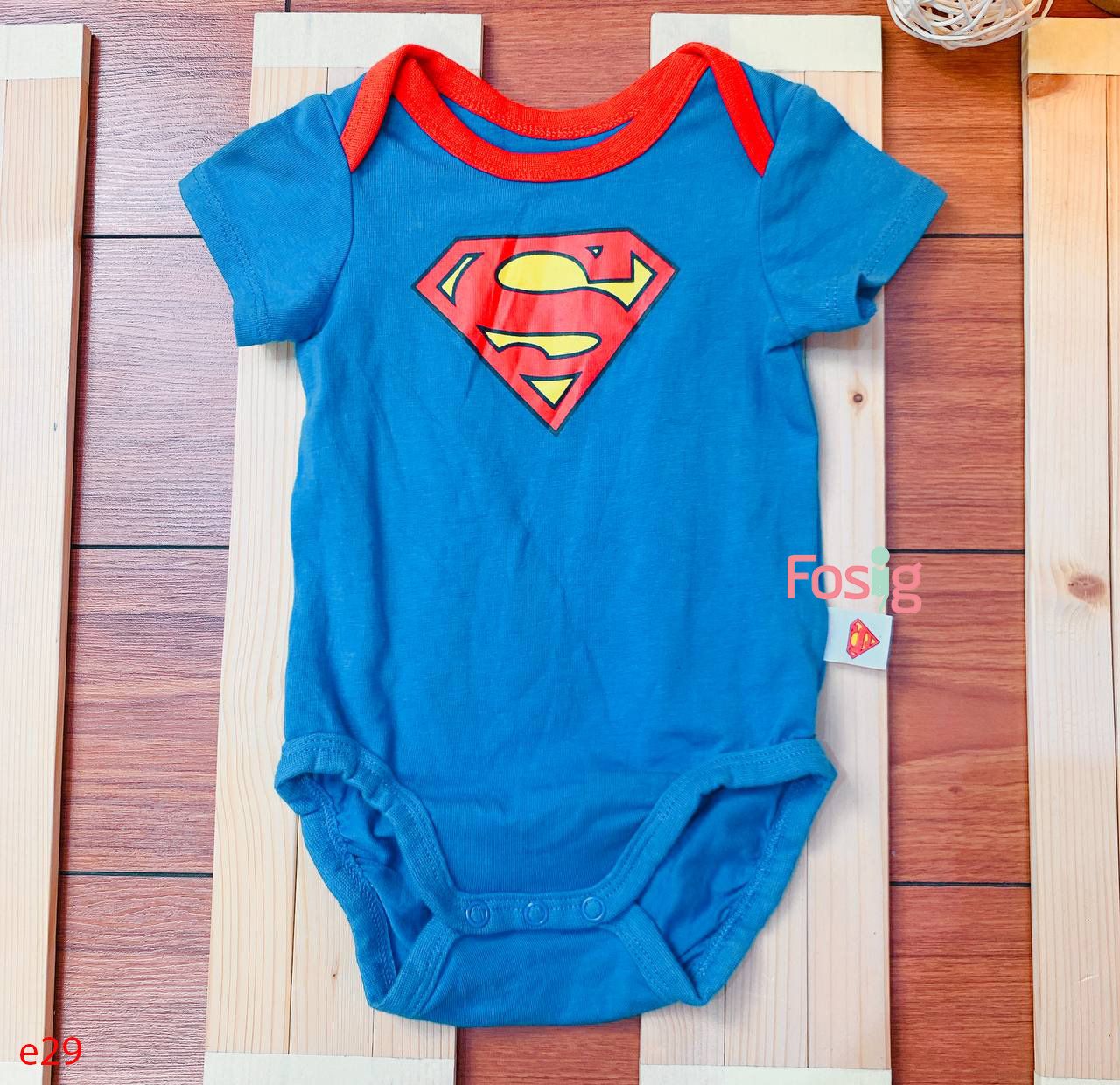  [0-4m] Set 2 Món Bodysuit Kèm Yếm Cổ HM - Xanh Super 