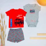  [3m-12m] Set 3 Bé Trai Cter S3C - Đỏ Xe Navy 