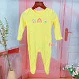  [3m] Sleepsuit Cúc Bấm Có Vớ Bé Gái Geo - Vàng Cầu Vồng 