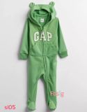  [0-3m] Sleepsuit Da Cá Có Vớ Khóa Kéo Bé Trai GP - Xanh Lá GP 