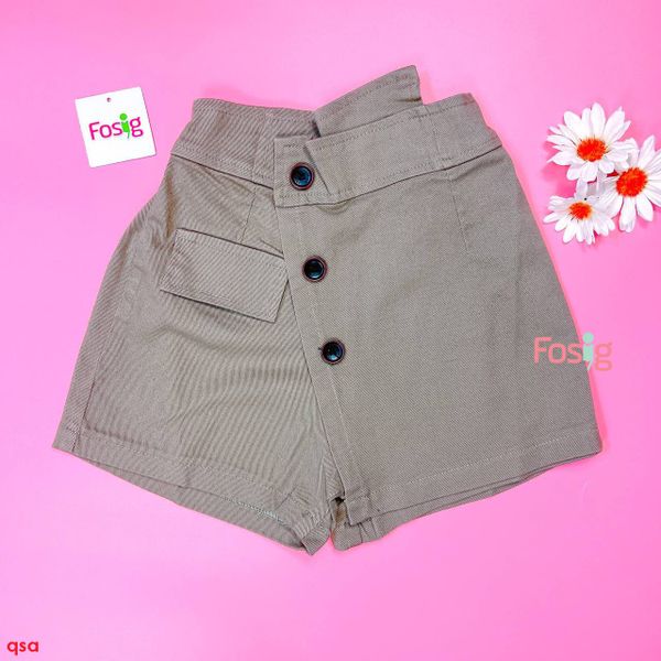  [14kg-23kg] Quần Short Kaki Bé Gái - Xanh Rêu 9839 