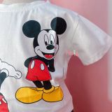  [10-15kg] Set Đồ BỘ Ngắn Bé Trai - Trắng Mickey Đỏ 