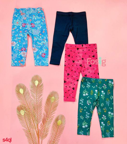  [12m-2T ; 4-5T] Set 4 Quần Legging Bé Gái JB - Combo màu ngẫu nhiên 