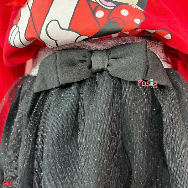  [23- 25kg] Set Bộ Áo Và Chân Váy Bé Gái HM - Đỏ Minnie 