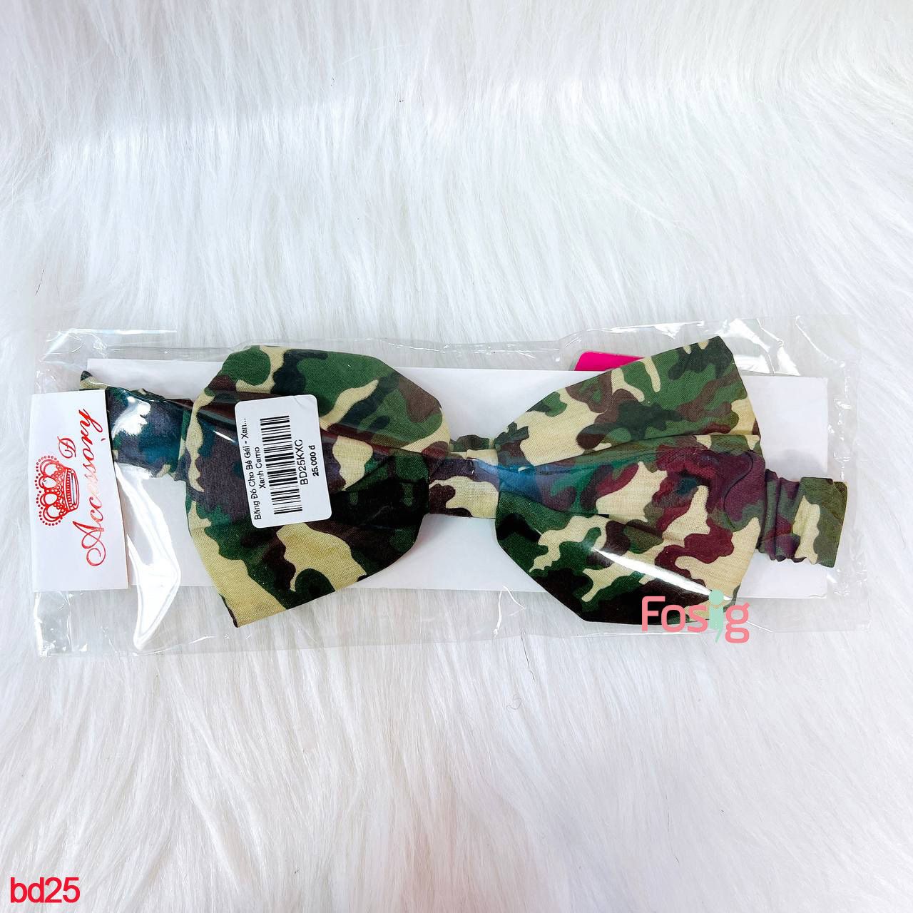  Băng Đô Cho Bé Gái - Xanh Camo 