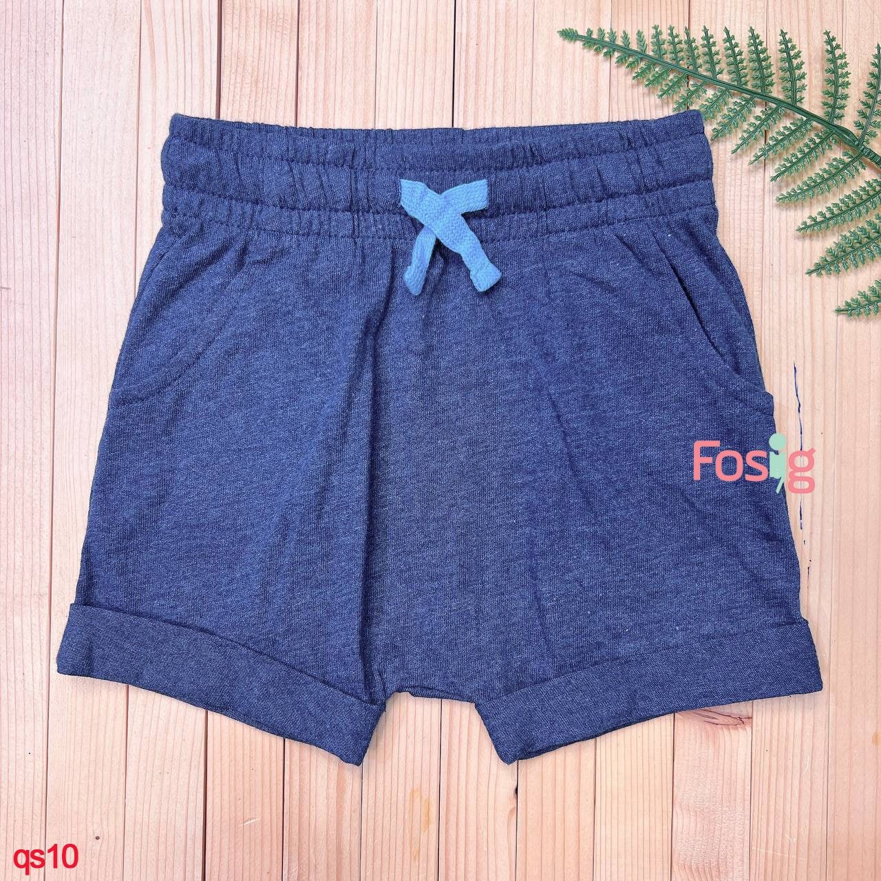  [9-10kg] Quần Short Cotton Bé Trai CJ - Navy Dây Xanh 